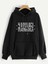 Hanımcı Baskılı Kapüşonlu Oversize Sweatshirt 1