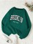 Brooklyn New York Baskılı Bisiklet Yaka Ünisex Oversize Sweatshirt 1