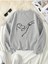 Köpek Dostu Baskılı Bisiklet Yaka Oversize Sweatshirt 3