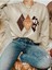 Unisex Bisiklet Yaka Baskılı Oversize Kesim Sweatshirt 1