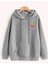 Gri See Good Baskılı Oversize Kapüşonlu Sweatshirt 2