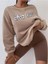 Kadın Bej Baby Girl Oversize Sweatshirt 1