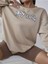 Kadın Bej Baby Girl Oversize Sweatshirt 3