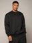 Brooklyn 1898 Bisiklet Yaka Ünisex Siyah Oversize Sweatshirt 3