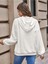5 Kalpli Love Yourself Baskılı Ünisex Beyaz Kapüşonlu Oversize Sweatshirt 3