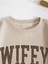Wifey 2024 Evli Baskılı Bisiklet Yaka Kadın Oversize Sweatshirt 4