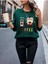 Come On Coffee Baskılı Bisiklet Yaka Ünisex Yeşil Oversize Sweatshirt 1