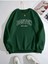 Baskılı Bisiklet Yaka Ünisex Oversize Sweatshirt 1