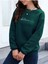 Believe Baskılı Bisiklet Yaka Siyah Kadın Oversize Sweatshirt 3