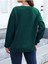 Believe Baskılı Bisiklet Yaka Siyah Kadın Oversize Sweatshirt 5