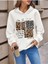 Love Is Wild Leo Baskılı Ünisex Beyaz Kapüşonlu Oversize Sweatshirt 3