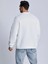 Paris Baskılı Beyaz Bisiklet Yaka Ünisex Oversize Sweatshirt 2