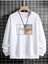 Varoluş Baskılı Bisiklet Yaka Ünisex Oversize Sweatshirt 1