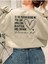 Unisex Sırt Kalp Baskılı Sweatshirt Bisiklet Yaka Oversize Sweatshirt 1