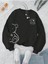 Kadın Ayıcık Baskılı Oversize Sweatshirt 1