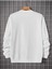 Fermuarlı Bear Baskılı Bisiklet Yaka Ünisex Beyaz Oversize Sweatshirt 2