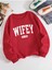 Wifey 2024 Evli Baskılı Bisiklet Yaka Kadın Oversize Sweatshirt 2