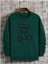 Eyeless Bear Baskılı Bisiklet Yaka Ünisex Oversize Sweatshirt 1