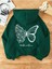 Beyaz Oversize Kırmızı Kelebek Baskılı Kapşonlu Sweatshirt 3iplik 1