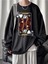 Kral Kupa Baskılı Bisiklet Yaka Ünisex Oversize Sweatshirt 1