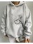 Uyuyan Kedi Baskılı Kapüşonlu Kanguru Cep Oversize Sweatshirt 1