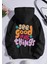 Siyah See Good Baskılı Oversize Sweatshirt 1