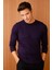 Erkek Basic Sıfır Yaka Ince Triko Kazak K.mor 4