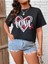 Siyah Oversize T-Shirt Love Baskılı 5