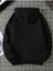 Minimal Yarım Kalp Baskılı Ünisex Kapüşonlu Oversize Sweatshirt 2