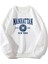 Manhattan Baskılı Bisiklet Yaka Ünisex Oversize Sweatshirt 1