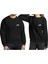 2'li Kombin Kişiye Özel Baskılı Bisiklet Yaka Sweatshirt Oversize 1