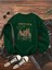 Unisex Yeşil Arızona Baskılı Oversize Sweatshirt 1