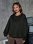Korkunç Balkabak Sırt Baskılı Bisiklet Yaka Ünisex Siyah Oversize Sweatshirt 3