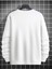 Aslan Baskılı Beyaz Bisiklet Yaka Ünisex Oversize Sweatshirt 2