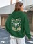 Wıld West Rodeo Baskılı Ünisex Siyah Kapüşonlu Oversize Sweatshirt 1