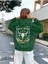 Wıld West Rodeo Baskılı Ünisex Siyah Kapüşonlu Oversize Sweatshirt 3