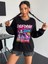 Racing 98 Speed Baskılı Bisiklet Yaka Ünisex Siyah Oversize Sweatshirt 1