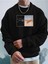 Varoluş Baskılı Bisiklet Yaka Ünisex Oversize Sweatshirt 1