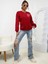 Kalp Baskılı Oversize Sıfır Yaka Sweatshirt 2