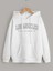 Los Angeles California Baskılı Ünisex Siyah Kapüşonlu Oversize Sweatshirt 1