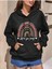 Love Yourself Baskılı Ünisex Siyah Kapüşonlu Oversize Sweatshirt 2