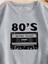 80's Kaset Baskılı Bisiklet Yaka Ünisex Gri Oversize Sweatshirt 1