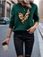 Büyük Leopar Kalp Baskılı Bisiklet Yaka Ünisex Oversize Sweatshirt 2