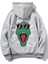 Unisex Oversize Dinozor Baskılı Kapüşonlu Sweatshirt 1