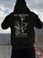 No Money Baskılı Ünisex Siyah Kapüşonlu Oversize Sweatshirt 1