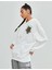 Oversize Gri No Fears Baskılı Kapüşonlu 3 Iplik Sweatshirt 5