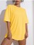 Kadın Smile Oversize Salas Boyfriend Baskılı T-Shirt Top Bluz 3