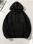 No Money Baskılı Ünisex Siyah Kapüşonlu Oversize Sweatshirt 3