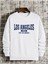 Los Angeless Baskılı Bisiklet Yaka Ünisex Oversize Sweatshirt 1