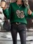 Kalp Baskılı Oversize Sıfır Yaka Sweatshirt 5